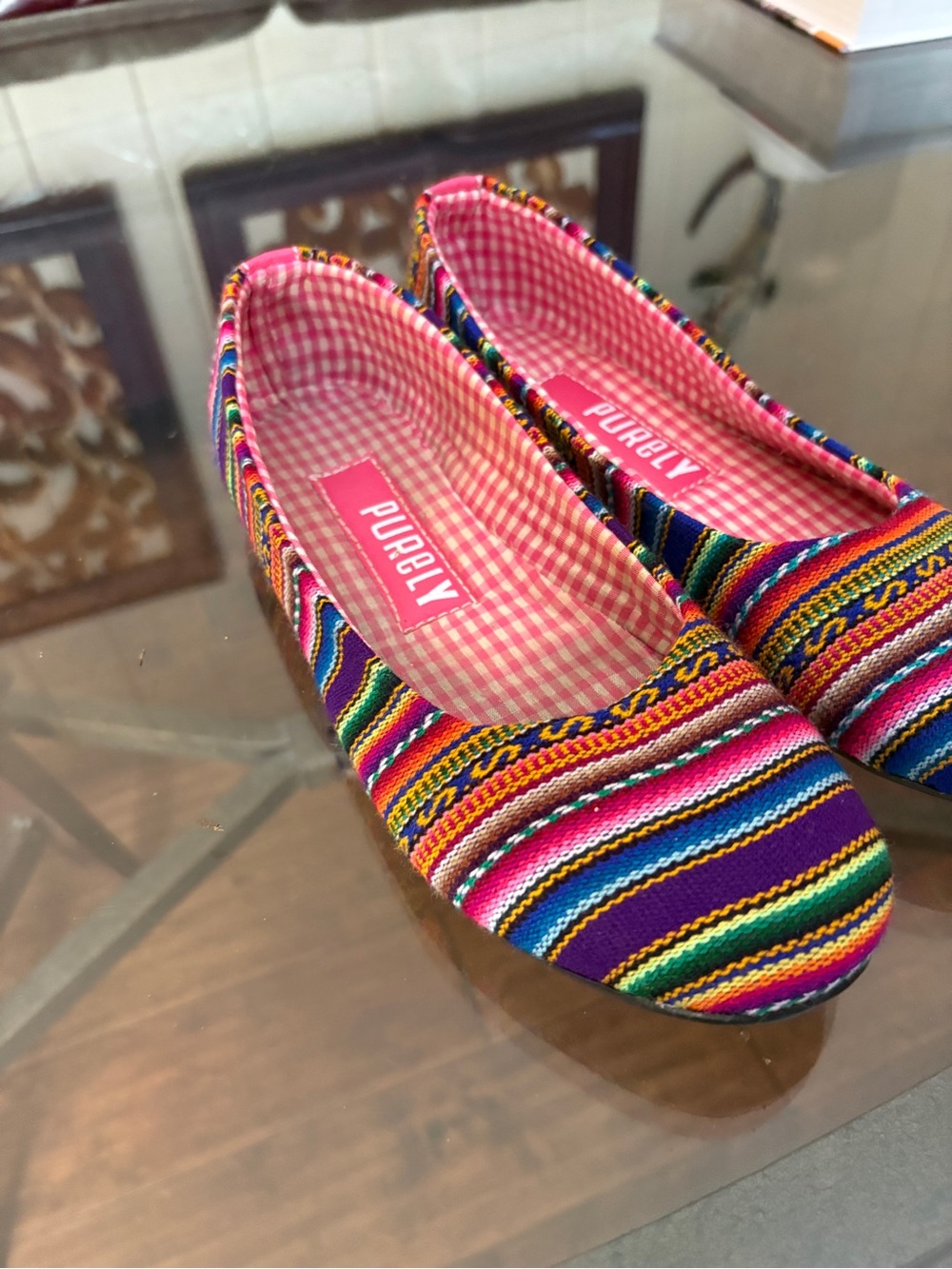 Multicolor Striped Women's Ballet Flats